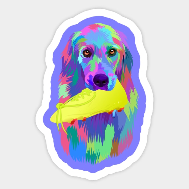 colorful dog rainbow Sticker by Fadmel